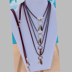 Handmade Suede Feather Choker